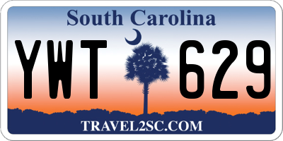 SC license plate YWT629