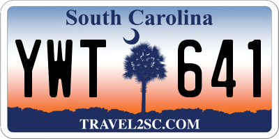 SC license plate YWT641