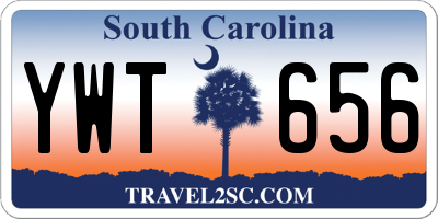SC license plate YWT656