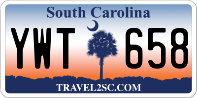 SC license plate YWT658