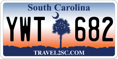 SC license plate YWT682