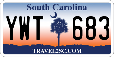 SC license plate YWT683