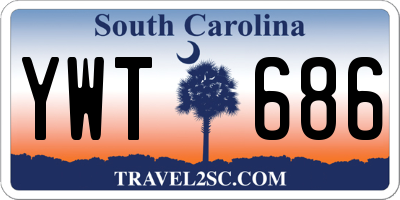 SC license plate YWT686
