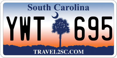 SC license plate YWT695