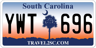 SC license plate YWT696