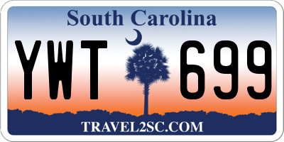 SC license plate YWT699