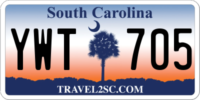 SC license plate YWT705