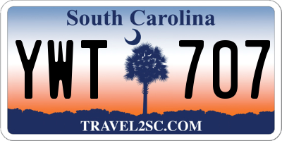 SC license plate YWT707