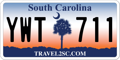 SC license plate YWT711