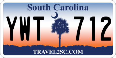 SC license plate YWT712