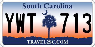 SC license plate YWT713