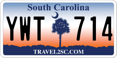 SC license plate YWT714