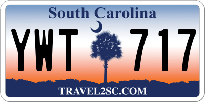 SC license plate YWT717