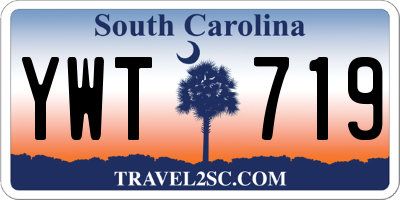 SC license plate YWT719