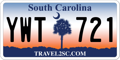 SC license plate YWT721