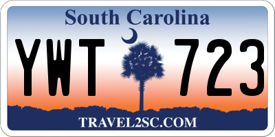 SC license plate YWT723