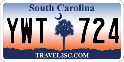 SC license plate YWT724
