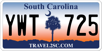 SC license plate YWT725