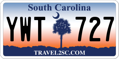 SC license plate YWT727
