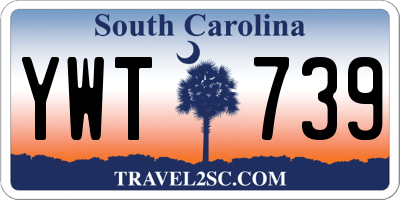 SC license plate YWT739