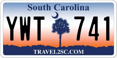 SC license plate YWT741