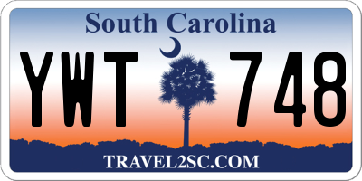 SC license plate YWT748