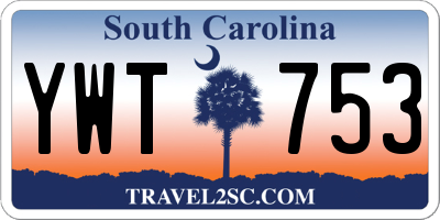 SC license plate YWT753