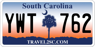 SC license plate YWT762