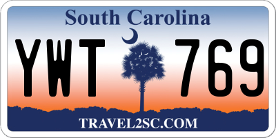 SC license plate YWT769