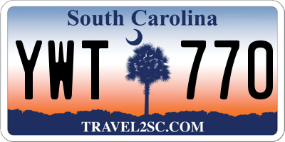 SC license plate YWT770