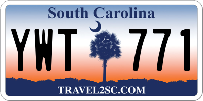 SC license plate YWT771