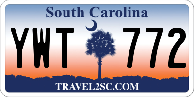 SC license plate YWT772