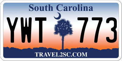 SC license plate YWT773