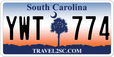 SC license plate YWT774