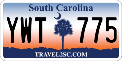 SC license plate YWT775