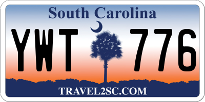 SC license plate YWT776