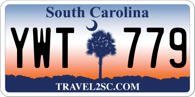 SC license plate YWT779
