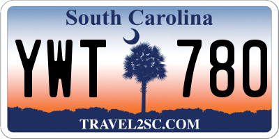 SC license plate YWT780