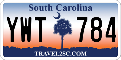SC license plate YWT784