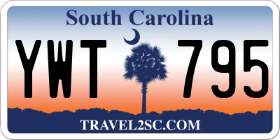 SC license plate YWT795