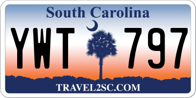 SC license plate YWT797