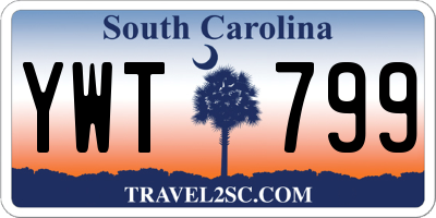 SC license plate YWT799