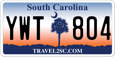 SC license plate YWT804