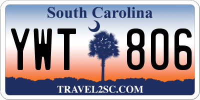 SC license plate YWT806