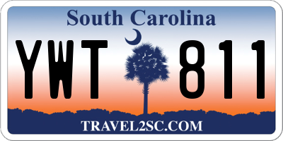 SC license plate YWT811