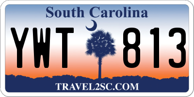 SC license plate YWT813