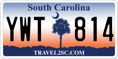 SC license plate YWT814