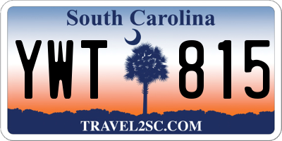 SC license plate YWT815