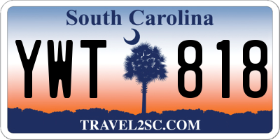SC license plate YWT818