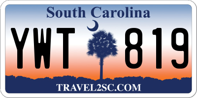 SC license plate YWT819